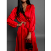 44121 4 cervene elegantni saty woman s dlouhym rukavem