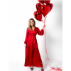 44121 7 cervene elegantni saty woman s dlouhym rukavem