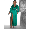 44253 8 zelene elegantni saty woman s dlouhym rukavem