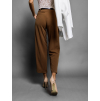 44748 hnede elegantni kalhoty gross s paskem