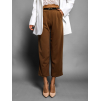 44748 1 hnede elegantni kalhoty gross s paskem
