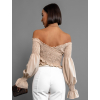 44802 4 bezovy crop top acrid s volanky