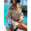 44802 8 bezovy crop top acrid s volanky
