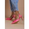 Ružové topánky na podpätku MELENIA so sponou