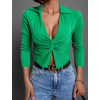 44883 1 zeleny crop top lilam s limeckem