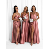 44994 6 staroruzove dlouhe leskle saty perfectly