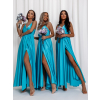 45165 1 tyrkysove dlouhe leskle saty perfectly