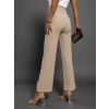 Béžové elegantní kalhoty CANDYFLO se zlatými knoflíky (Veľkosť L)