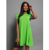 45591 neonove zelene elegantni saty variety s volanky
