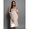 45747 5 bezove elegantni saty garland s volanky