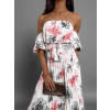 45321 4 bile elegantni saty amona s kvetinovym vzorem