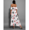 45321 5 bile elegantni saty amona s kvetinovym vzorem