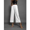 Biele elegantné culottes nohavice TRILL