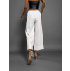 Biele elegantné culottes nohavice TRILL
