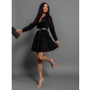 Čierne košeľové šaty ALEXA na gombíky