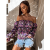 46923 fialova halenka hajima s kvetinovym vzorem