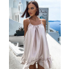 46146 3 bezove volankove saty glassy volneho strihu