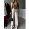 46701 1 bezove elegantni kalhoty coral s rozsirenymi nohavicemi