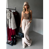 46701 4 bezove elegantni kalhoty coral s rozsirenymi nohavicemi