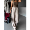 46701 6 bezove elegantni kalhoty coral s rozsirenymi nohavicemi