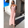 46947 staroruzove saty sunlove s plisovanou sukni