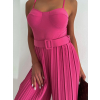 47220 5 tmave ruzovy overal hickory s plisovanymi kalhoty