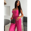 47220 tmave ruzovy overal hickory s plisovanymi kalhoty