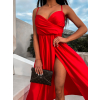 Červené elegantné šaty PATILLA s rázporkom
