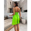 47367 6 svetle zelene leskle elegantni saty jewelry s prustrihy