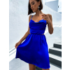 Kráľovsky modré lesklé elegantné šaty JEWELRY s prestrihmi