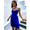 Kráľovsky modré lesklé elegantné šaty JEWELRY s prestrihmi