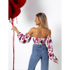 47466 7 bezovy kvetovany elegantni top lateral