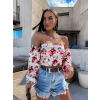 47466 4 bezovy kvetovany elegantni top lateral