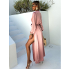 45939 7 staroruzove elegantni saty woman s dlouhym rukavem