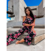 48060 cerny elegantni overal rosalyn s kvetinovym vzorem