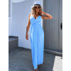 Svetlomodré šaty SUNLOVE s plisovanou sukňou
