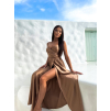 47244 1 hnede elegantni saty patilla s rozparkem