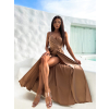 47244 3 hnede elegantni saty patilla s rozparkem