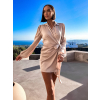 Krémové elegantné šaty THERAPY so zaväzovaním