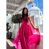 48351 3 tmave ruzove dlouhe saty cinderella s tylovou sukni