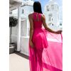 48351 6 tmave ruzove dlouhe saty cinderella s tylovou sukni