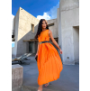 47361 10 oranzove dlouhe elegantni saty wireless