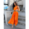 47361 11 oranzove dlouhe elegantni saty wireless