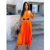 47361 oranzove dlouhe elegantni saty wireless