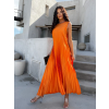 47361 6 oranzove dlouhe elegantni saty wireless