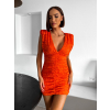 47628 2 oranzove krajkovane saty wahnut s vycpavkami