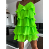 47985 5 neonove zelene saty stork s volanky