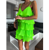 47985 3 neonove zelene saty stork s volanky