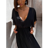 Čierne elegantné šaty PARFOMELLE s výstrihom do V