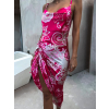 Ružové elegantné šaty SANTORINI so vzormi